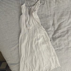 Abercrombie white midi dress (size M tall)